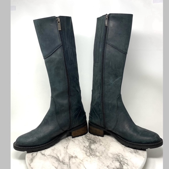 Ted & Muffy Triton Lug Sole Leather Tall Riding Boots - Picture 7 of 15